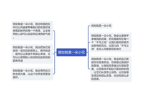 假如我是一朵小花