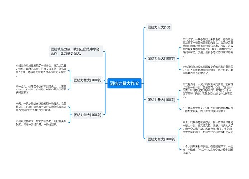 团结力量大作文