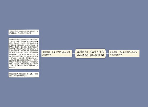 读后感言：《大头儿子和小头爸爸》读后感500字
