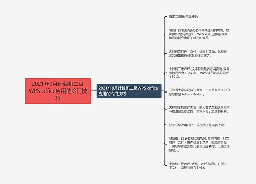 2021年9月计算机二级WPS office应用的冷门技巧