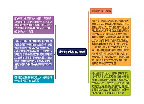 小路和小河的哭诉