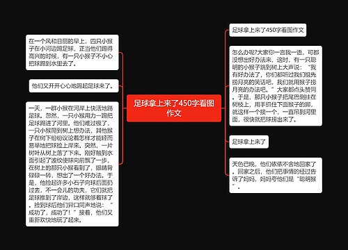 足球拿上来了450字看图作文