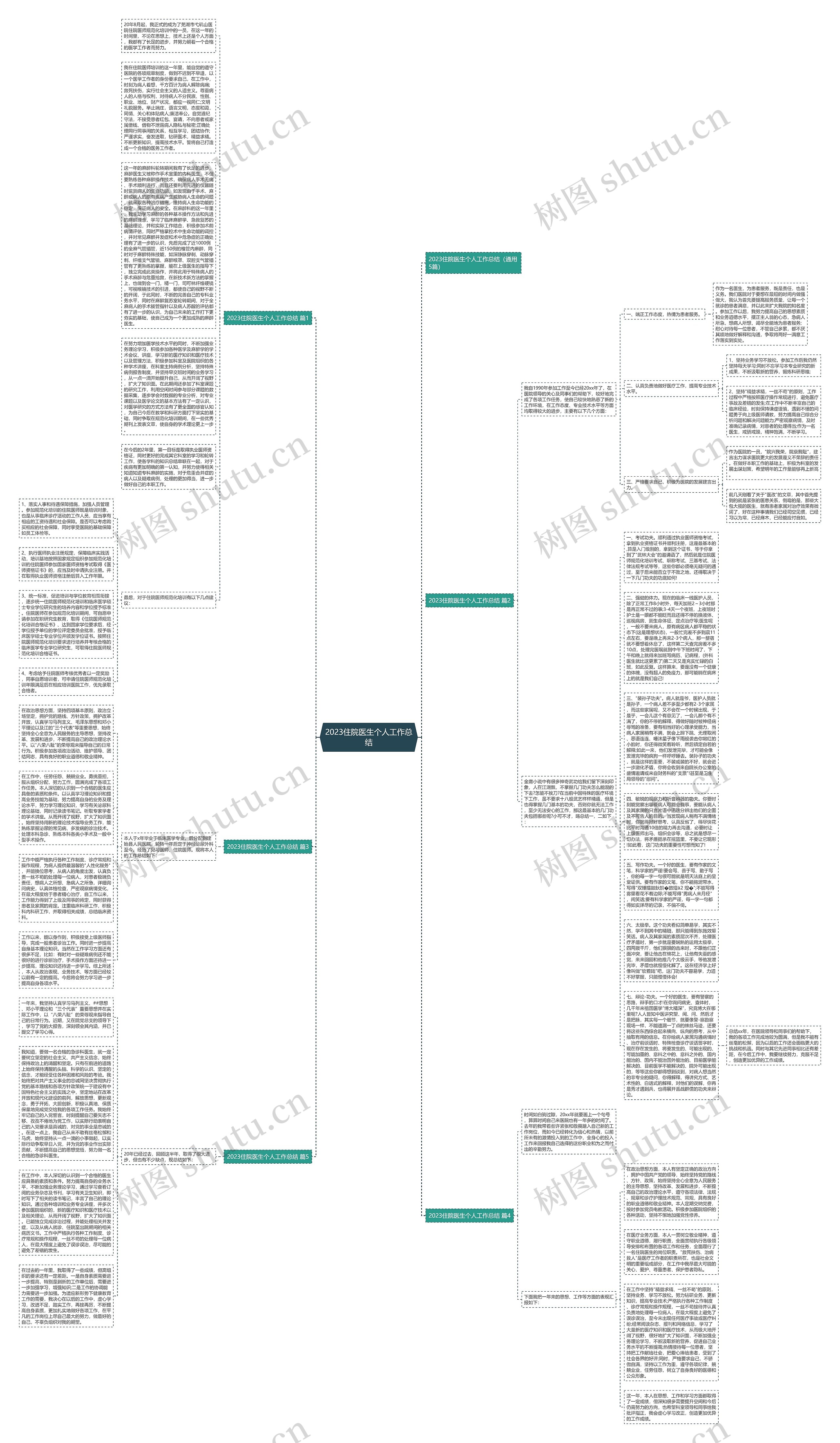 2023住院医生个人工作总结思维导图