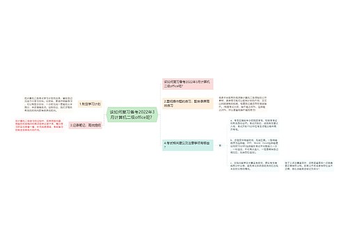 该如何复习备考2022年3月计算机二级office呢？