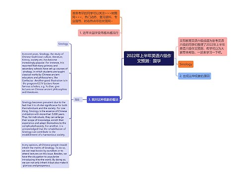 2022年上半年英语六级作文预测：国学