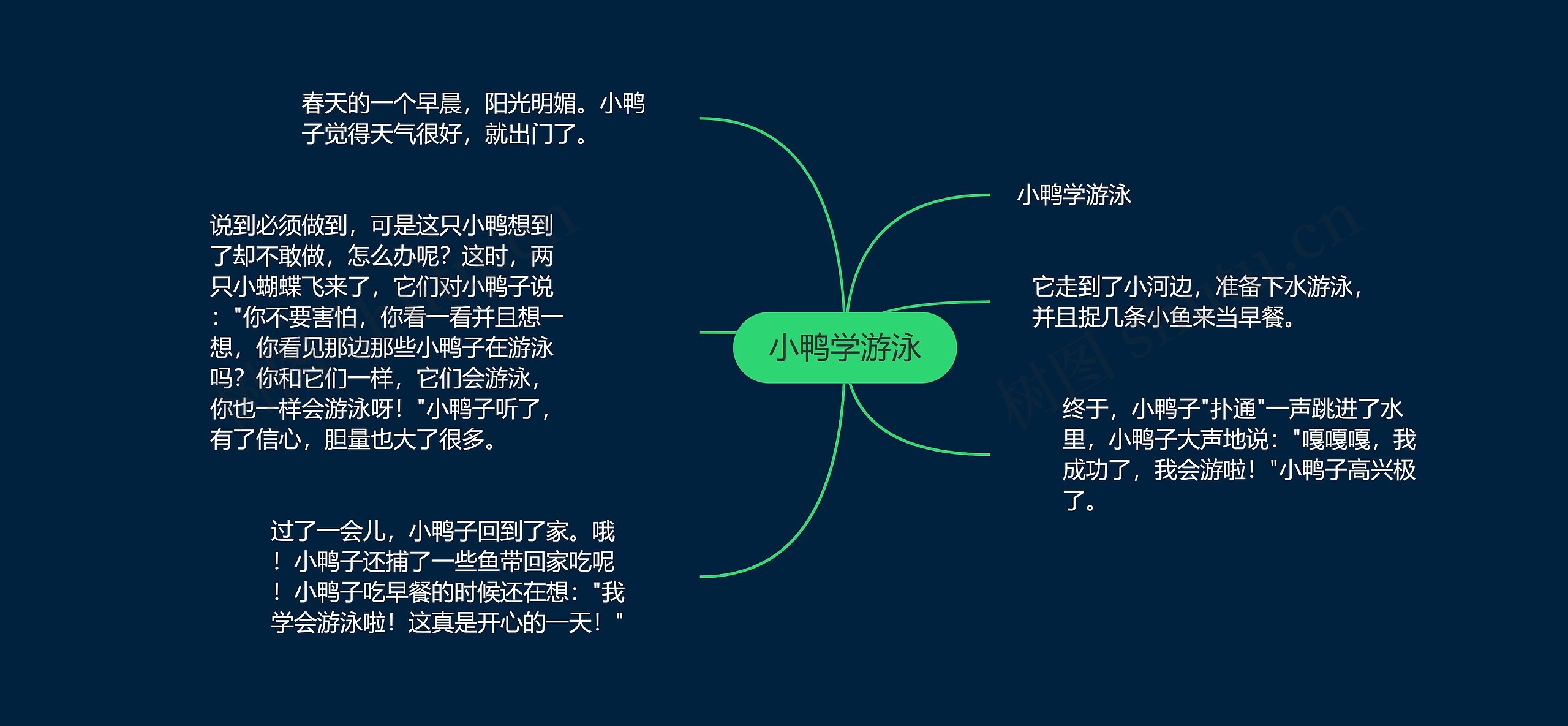 小鸭学游泳