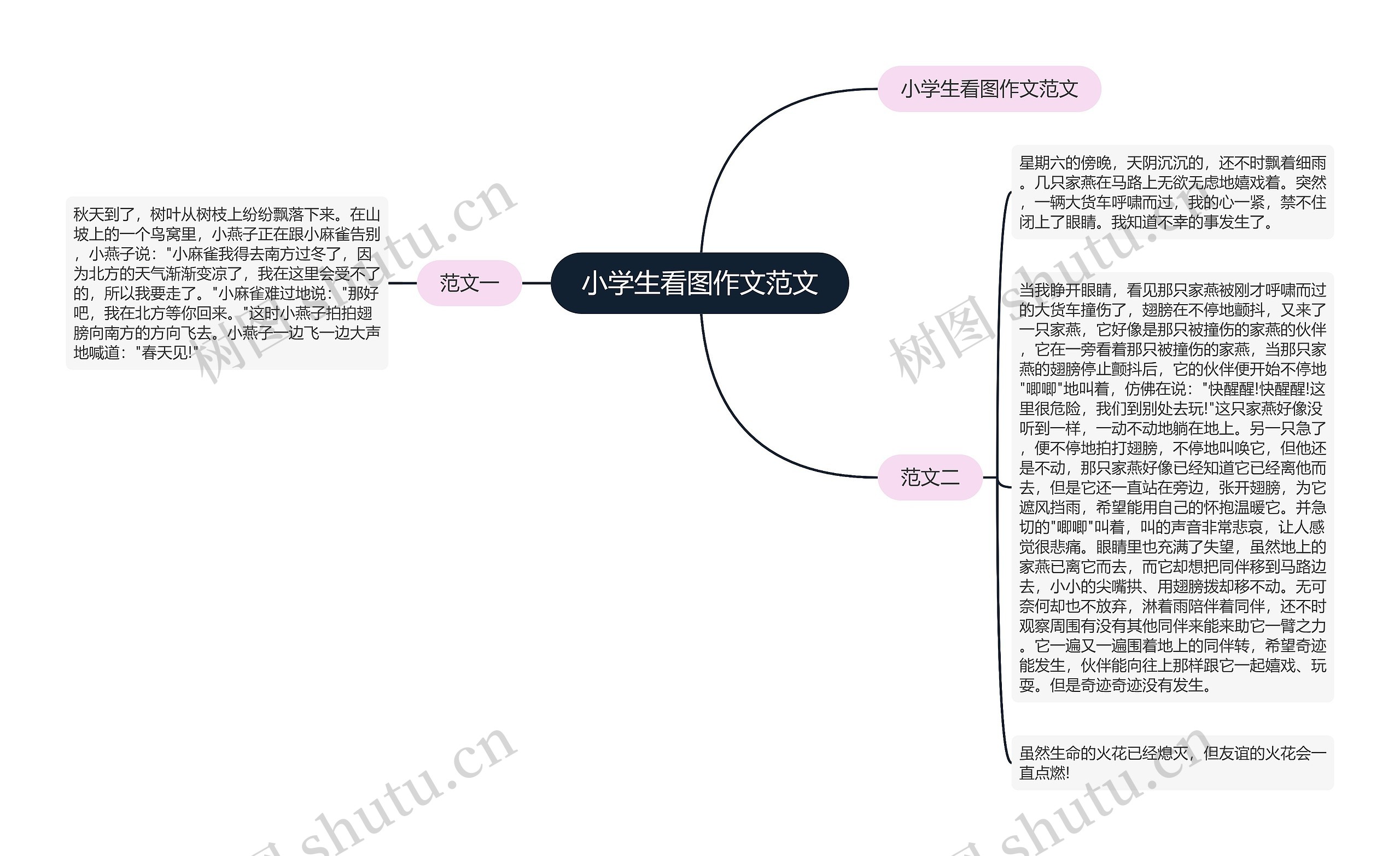 小学生看图作文范文思维导图