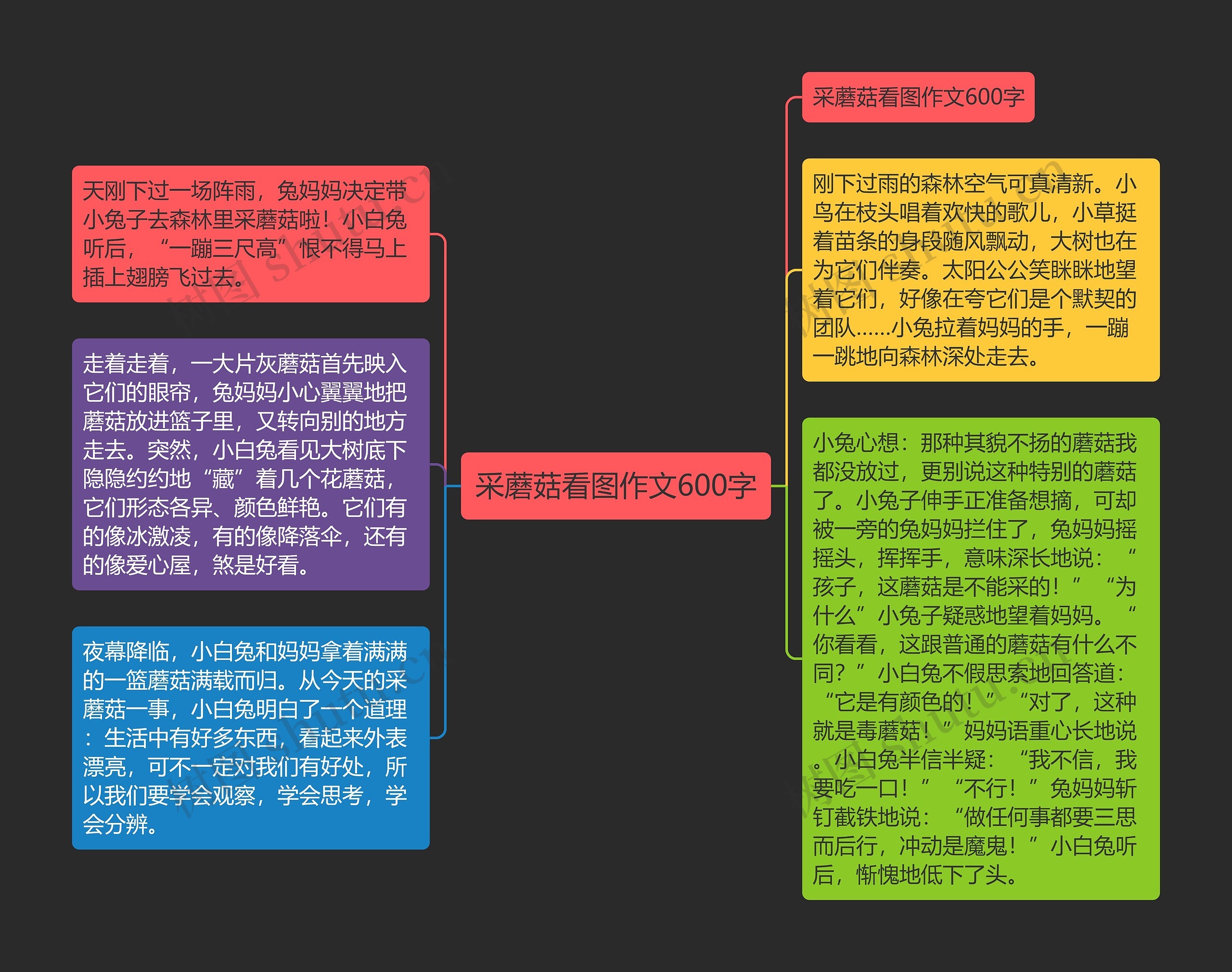 采蘑菇看图作文600字