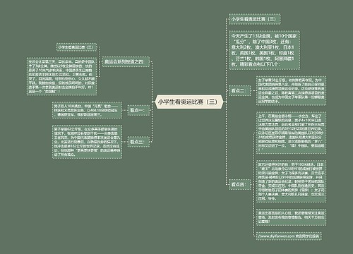 小学生看奥运比赛（三）