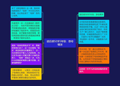 读后感50字5年级：慈母情深