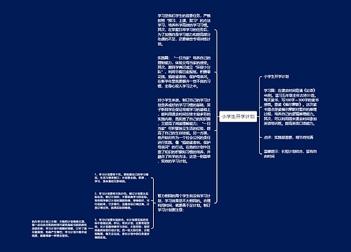 小学生开学计划