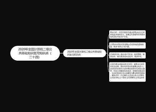 2020年全国计算机二级公共基础知识复习知识点（二十四）