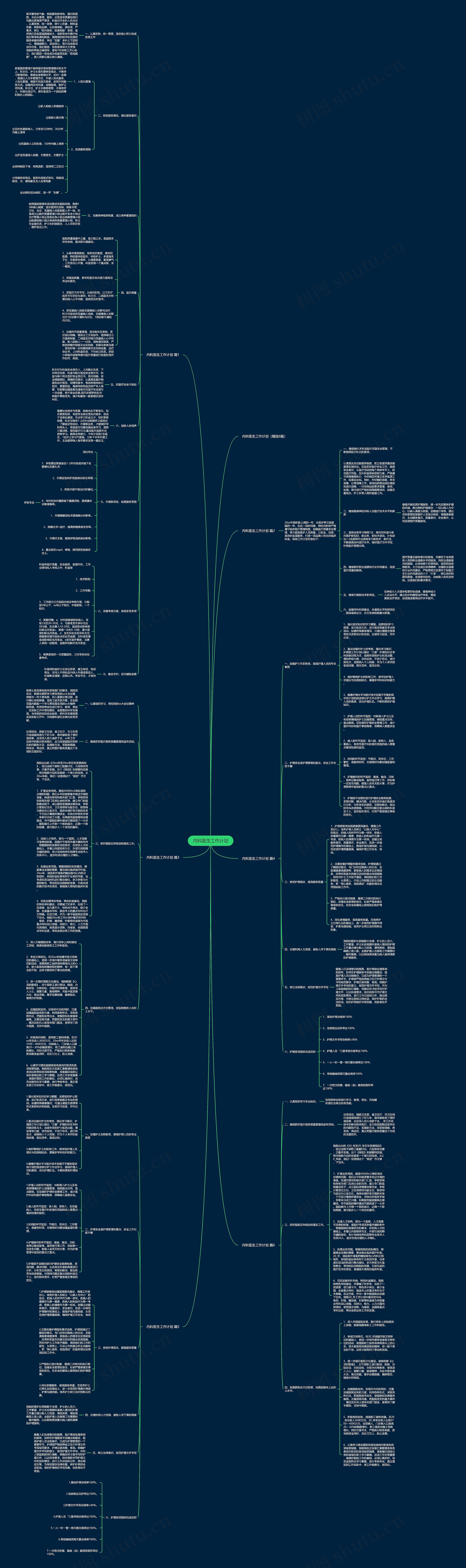 内科医生工作计划思维导图