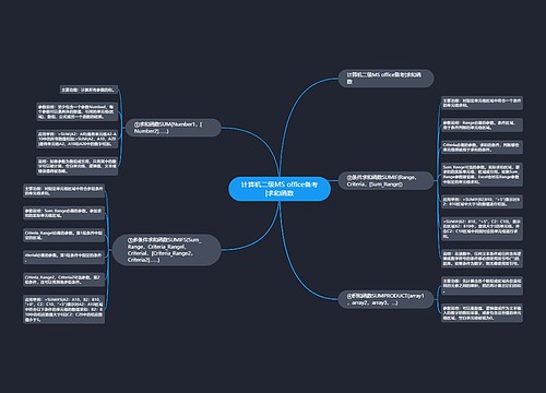 计算机二级MS office备考|求和函数