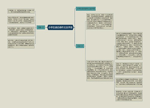 小学生读后感作文加评语