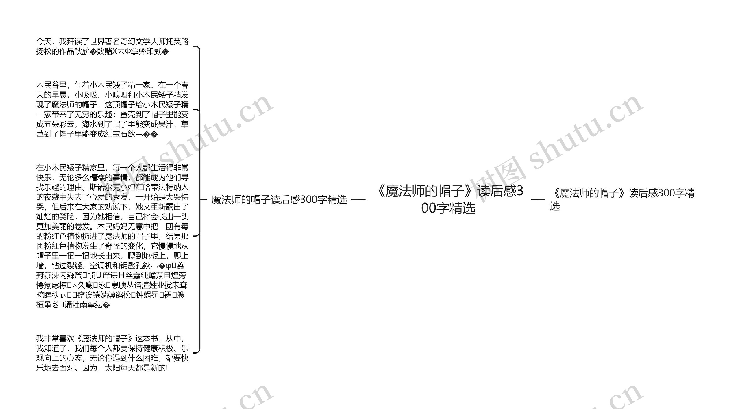 《魔法师的帽子》读后感300字精选思维导图