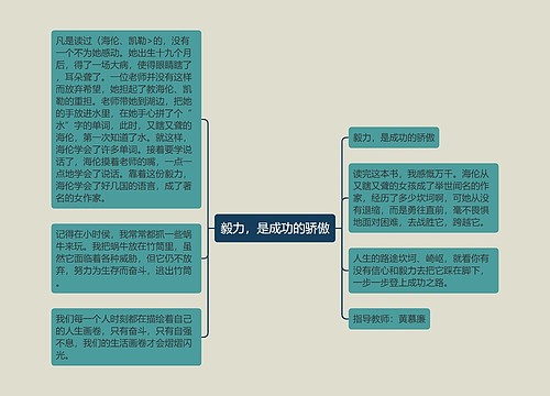 毅力，是成功的骄傲