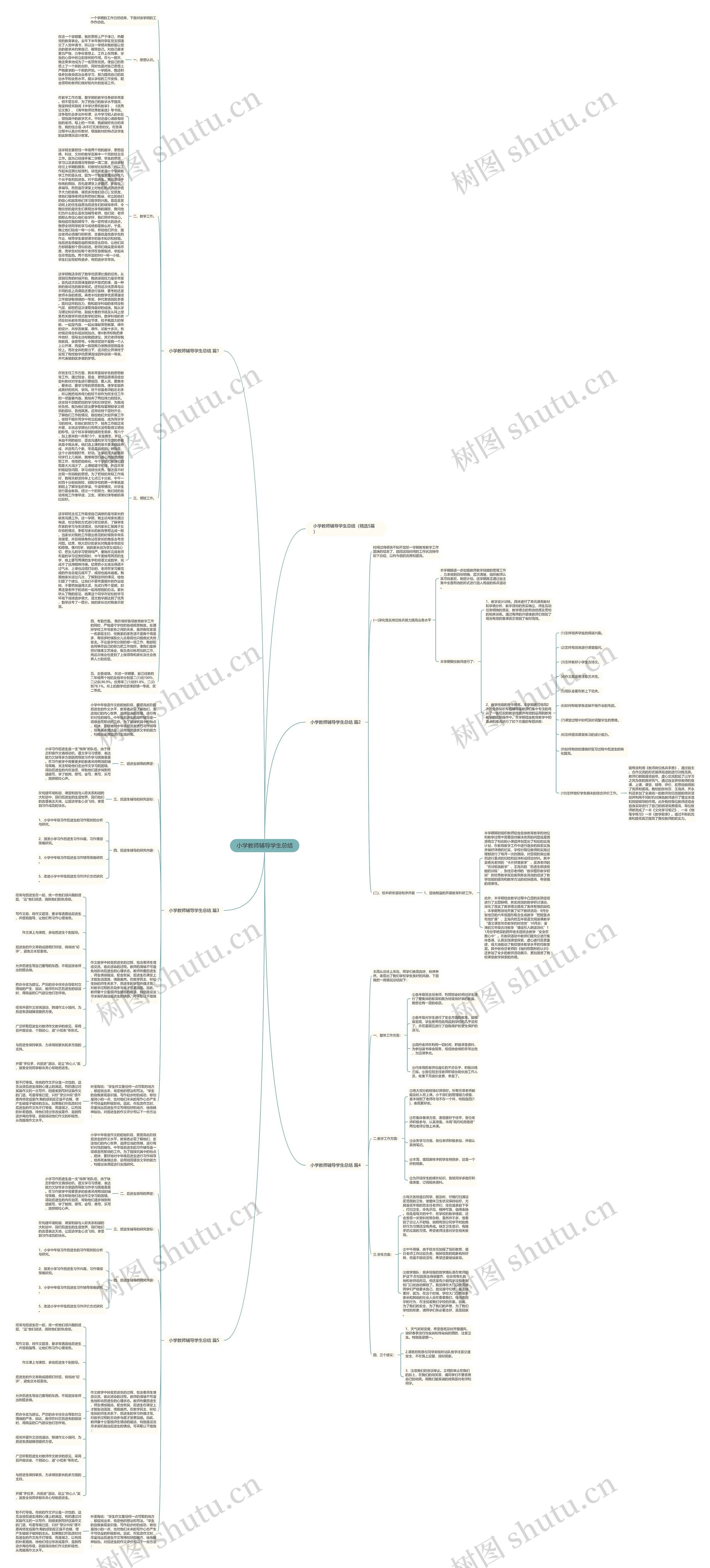 小学教师辅导学生总结思维导图