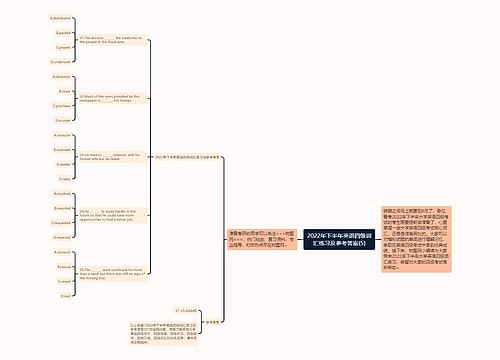 2022年下半年英语四级词汇练习及参考答案(5)