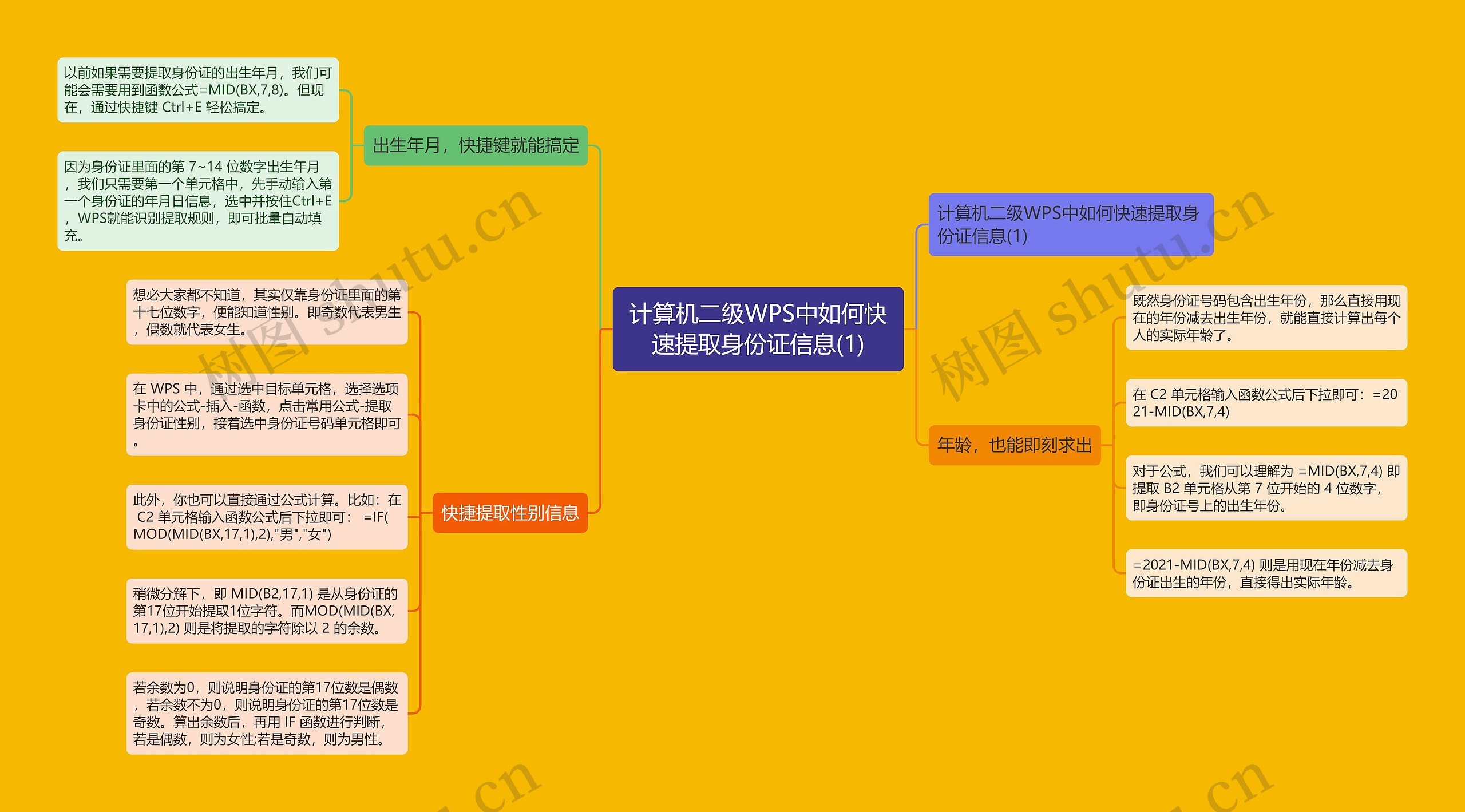 计算机二级WPS中如何快速提取身份证信息(1)