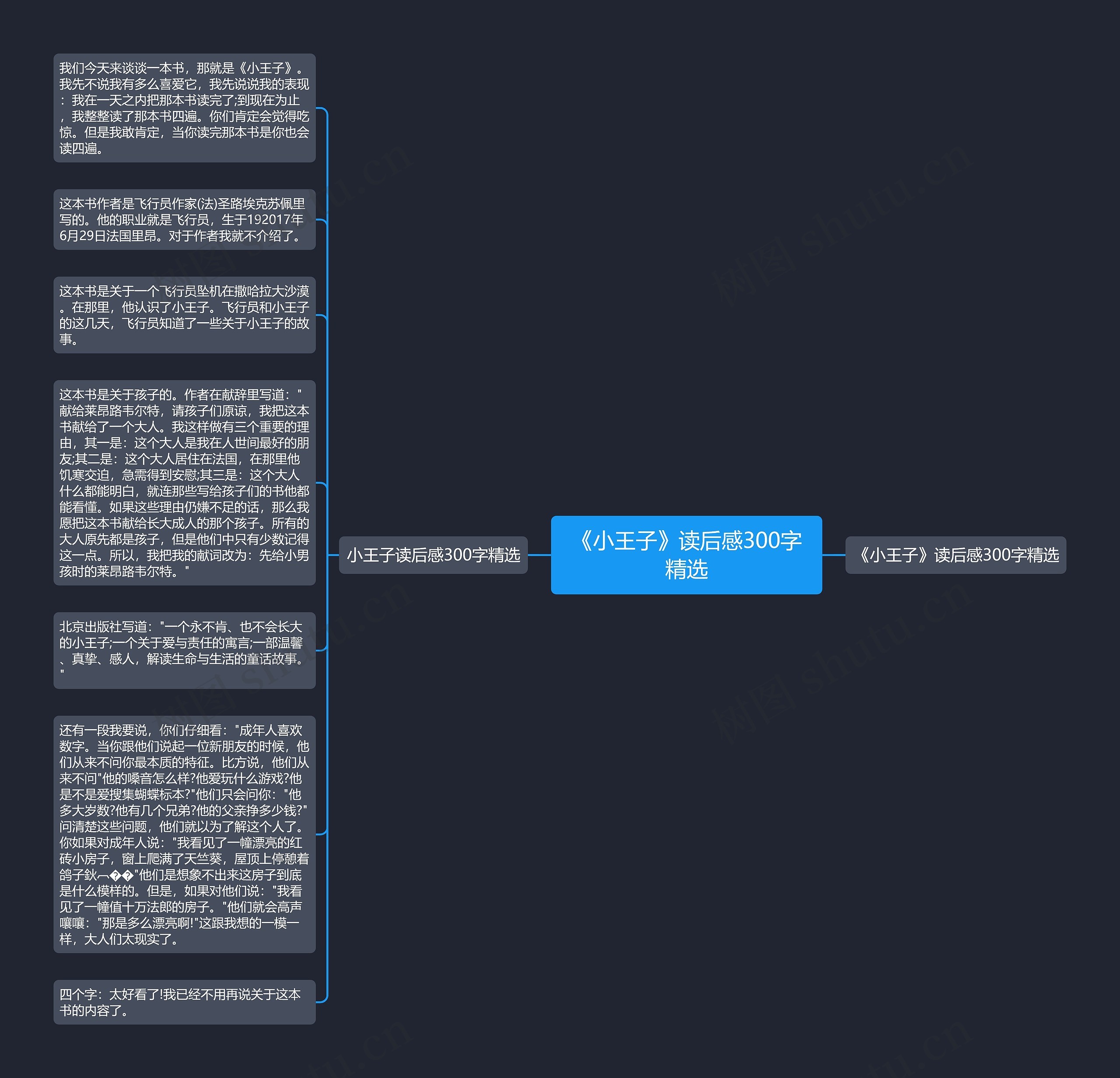 《小王子》读后感300字精选思维导图