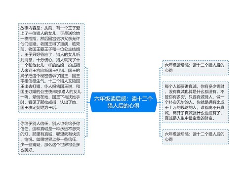 六年级读后感：读十二个猎人后的心得