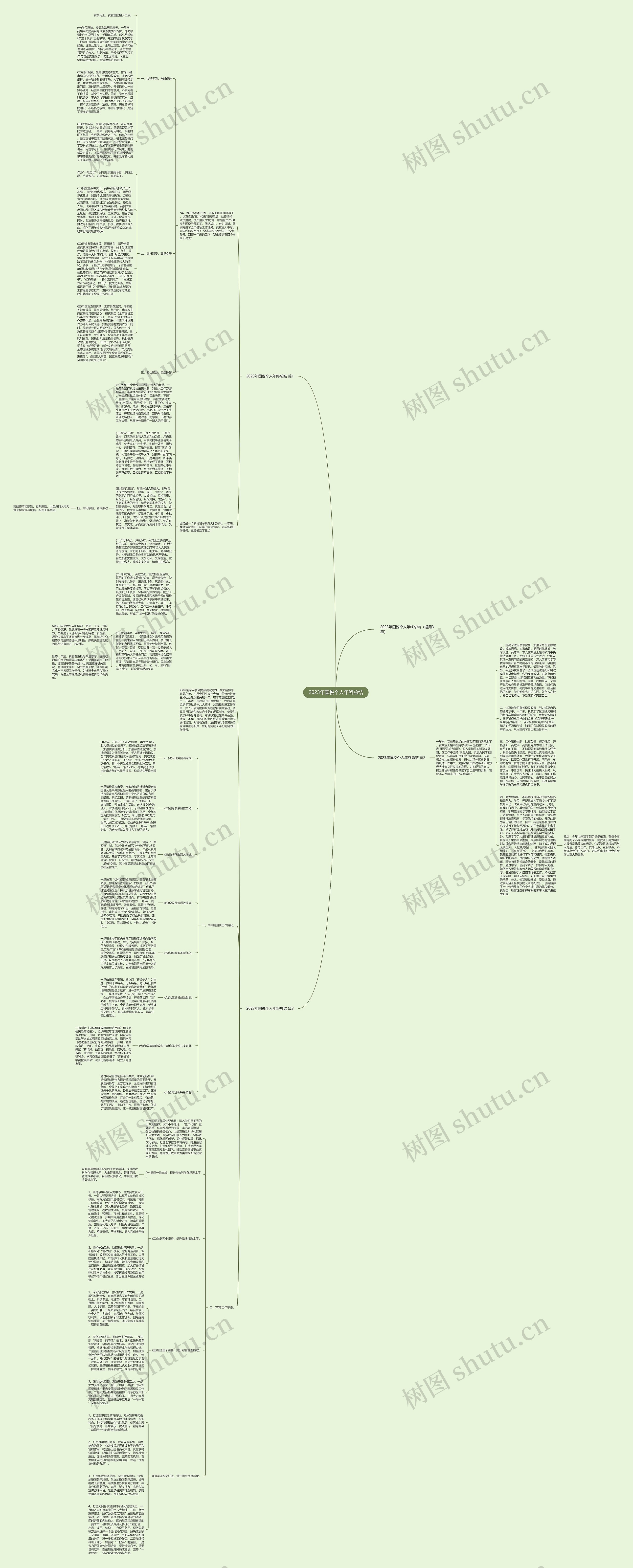 2023年国税个人年终总结思维导图