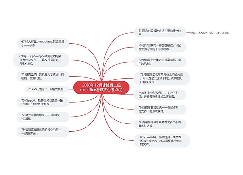 2020年12月计算机二级ms office考试核心考点(4)