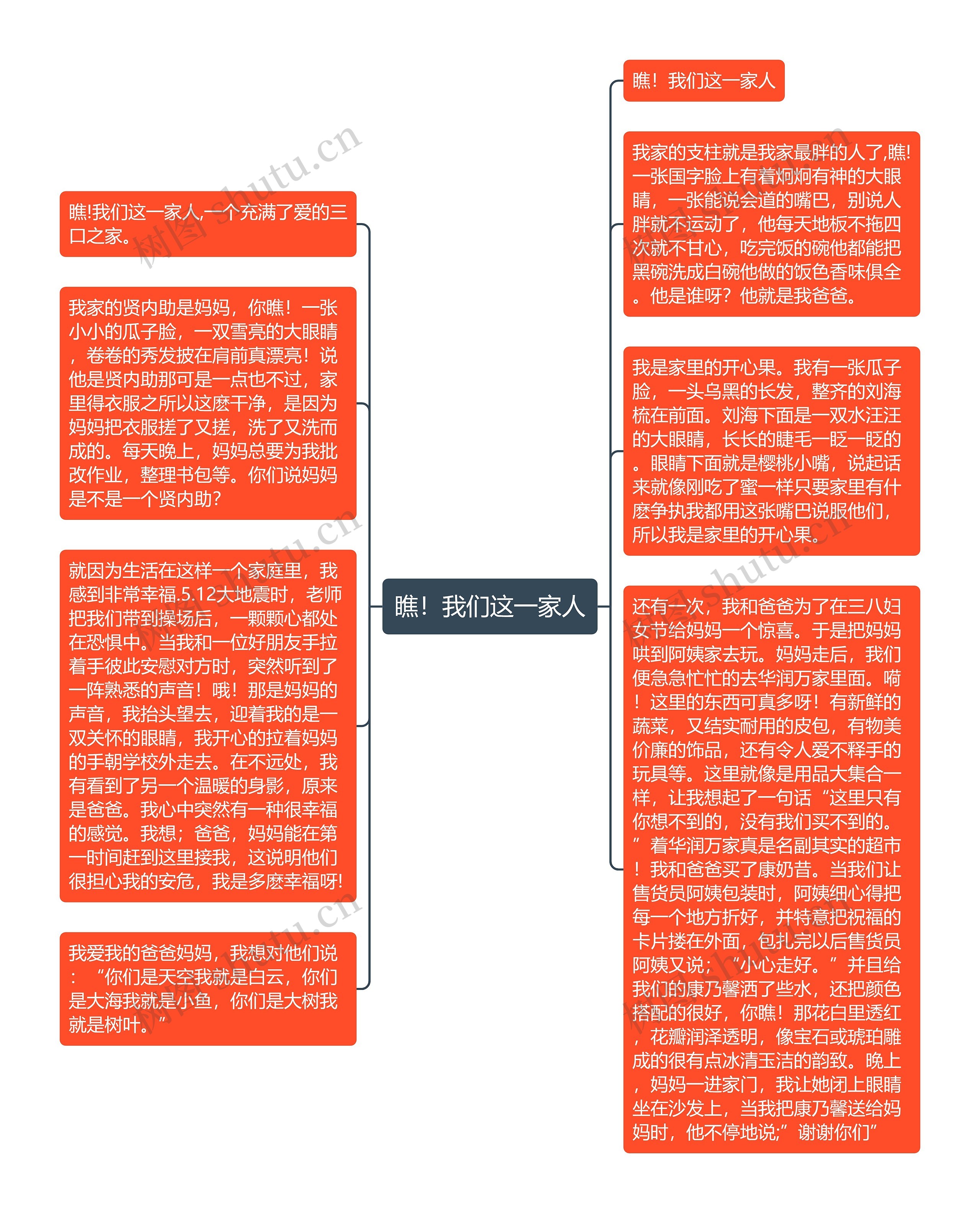 瞧！我们这一家人思维导图