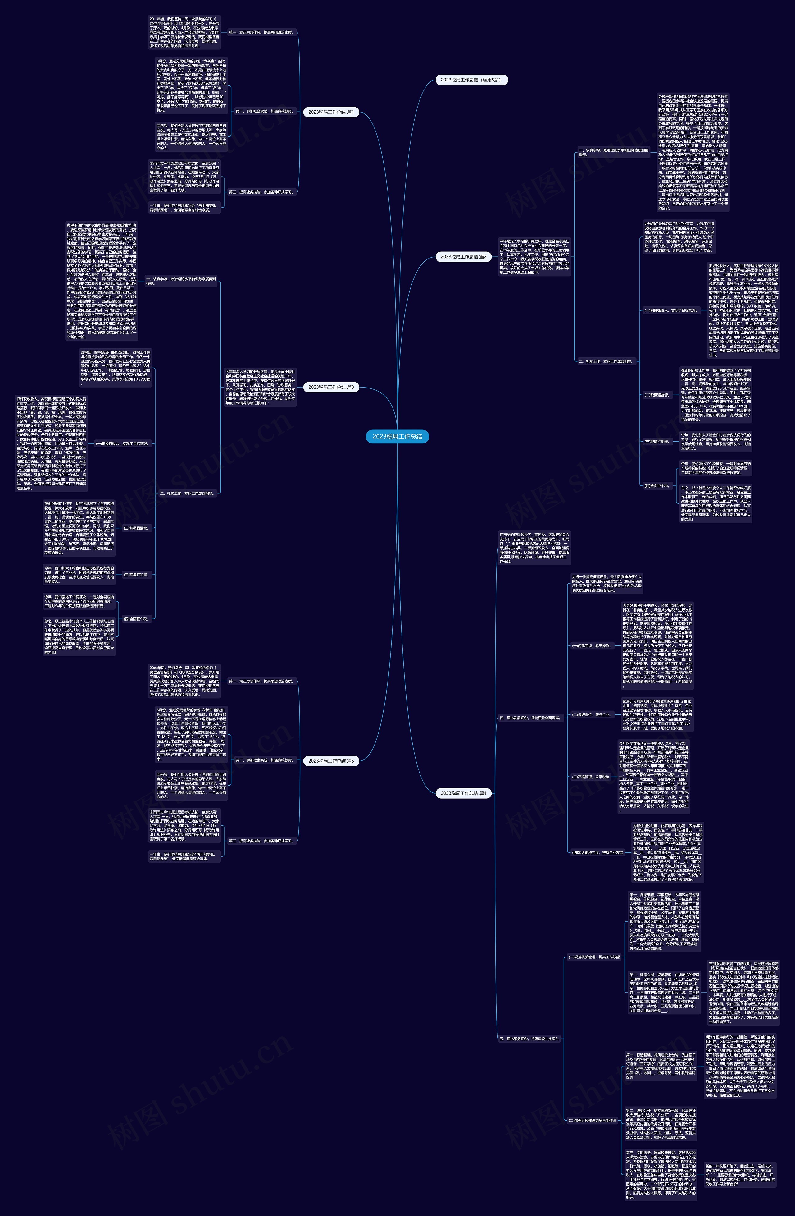 2023税局工作总结思维导图