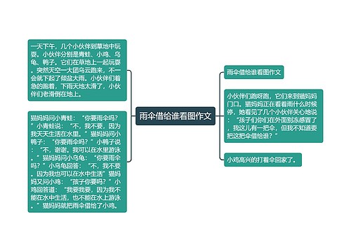 雨伞借给谁看图作文