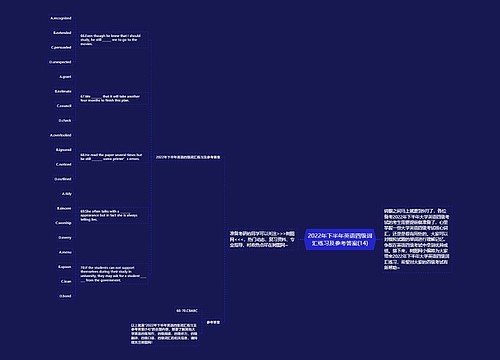 2022年下半年英语四级词汇练习及参考答案(14)