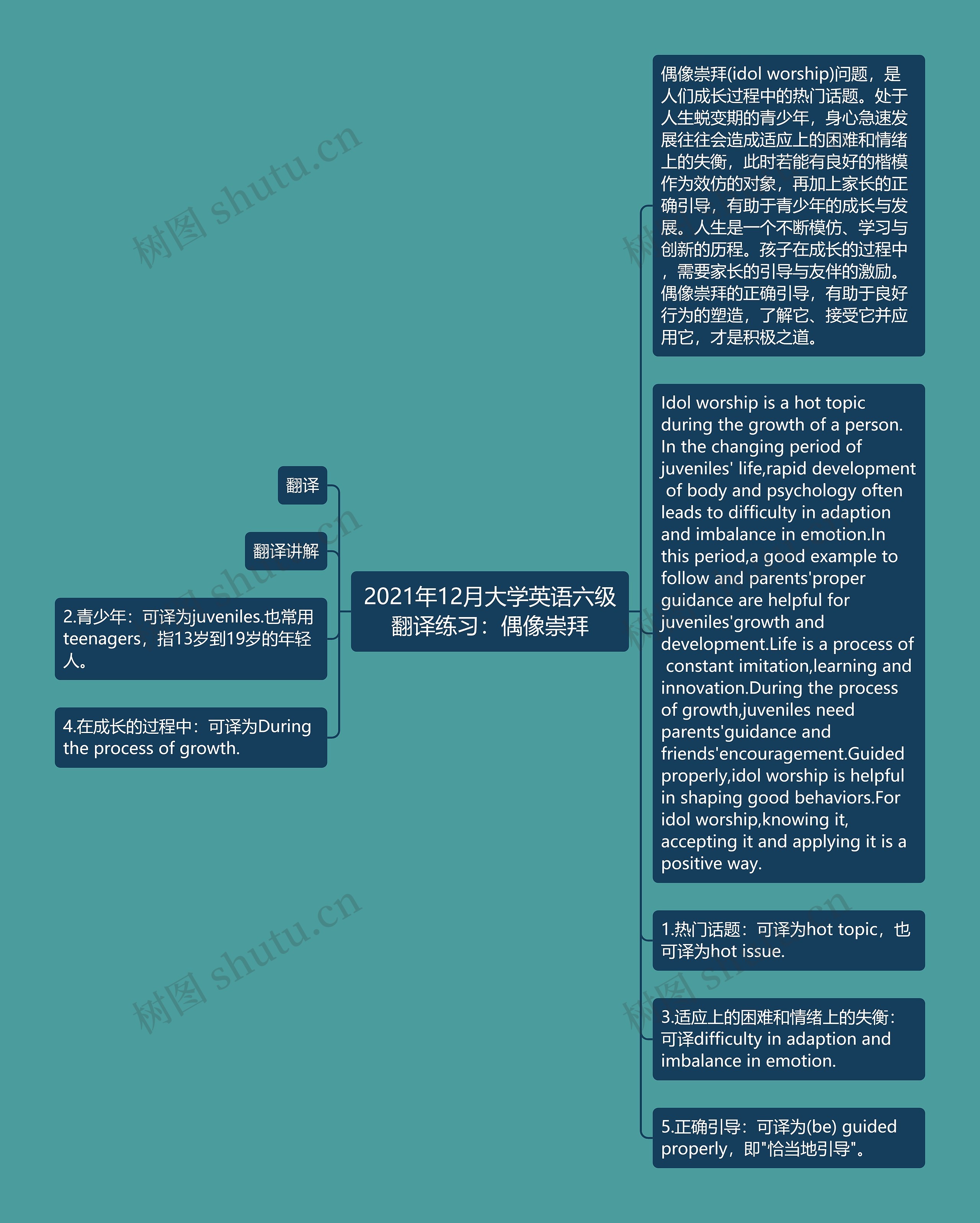 2021年12月大学英语六级翻译练习：偶像崇拜