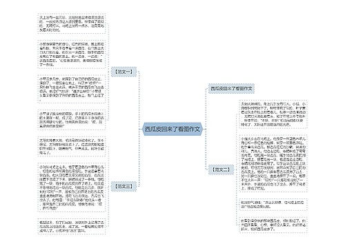 西瓜皮回来了看图作文 西瓜皮回来了看图作文