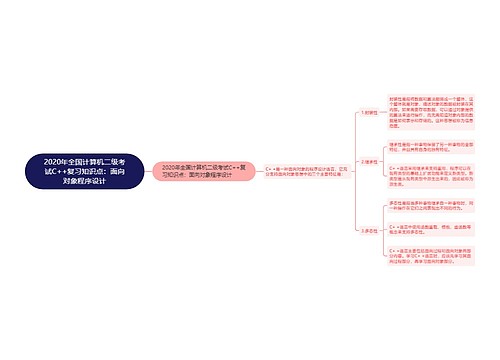 2020年全国计算机二级考试C++复习知识点：面向对象程序设计