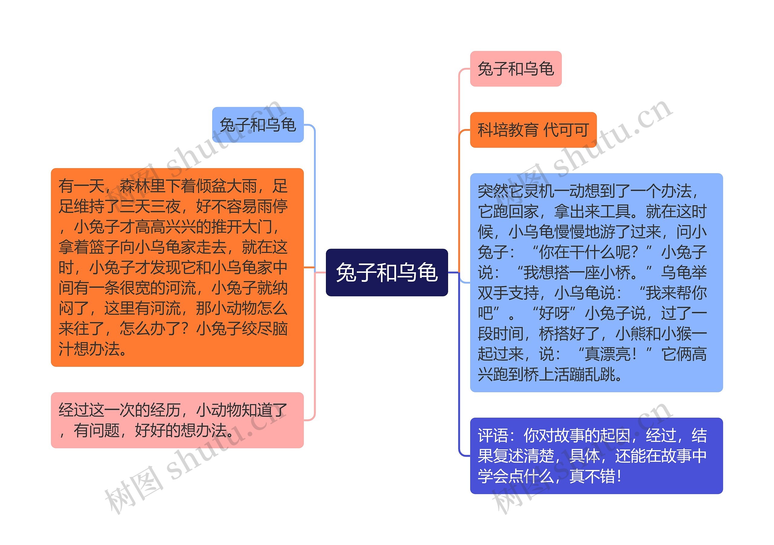 兔子和乌龟思维导图