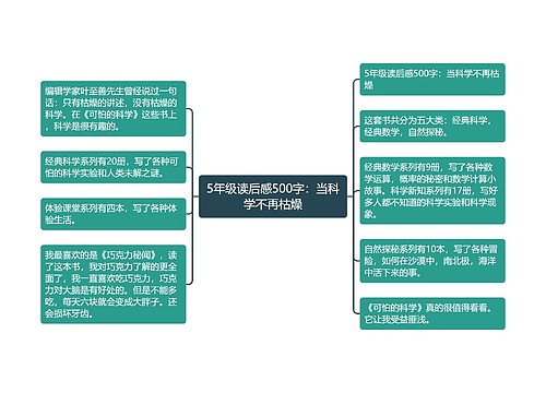 5年级读后感500字：当科学不再枯燥