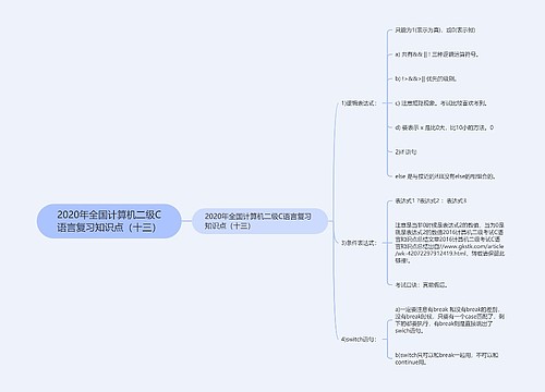 2020年全国计算机二级C语言复习知识点（十三）