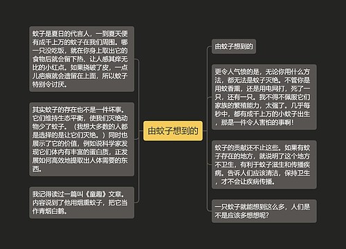 由蚊子想到的