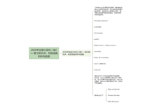 2020年全国计算机二级C++复习知识点：构造函数和析构函数