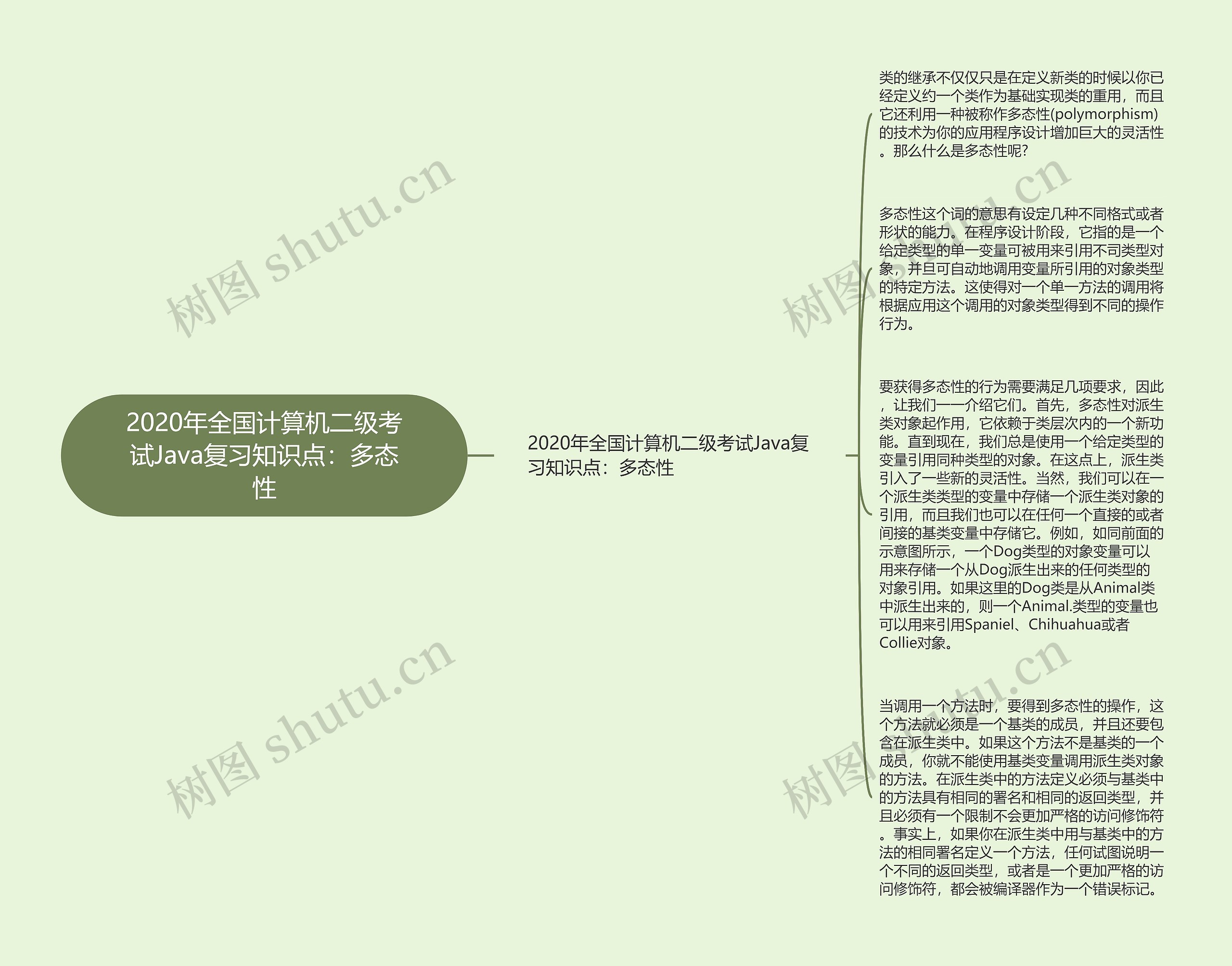 2020年全国计算机二级考试Java复习知识点：多态性