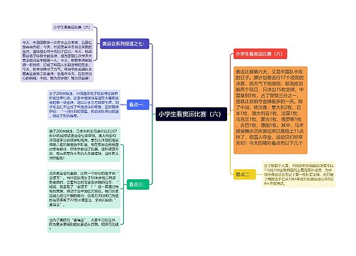 小学生看奥运比赛（六）