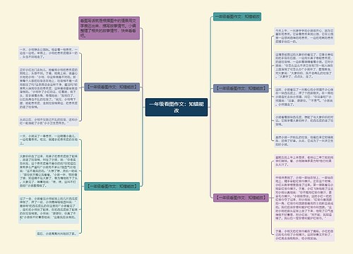 一年级看图作文：知错能改