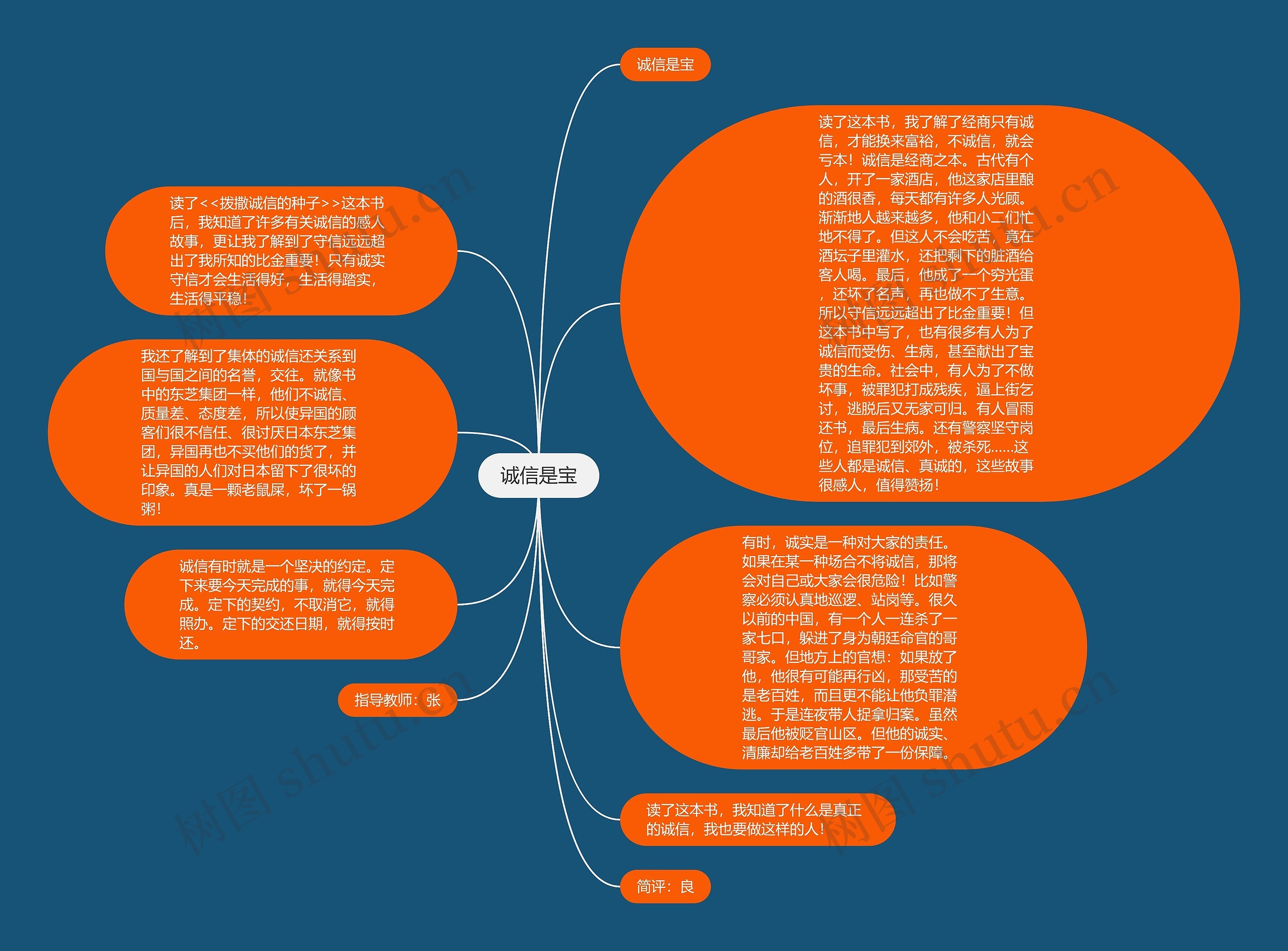 诚信是宝思维导图