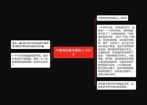 不要再伤害无辜的人-500字