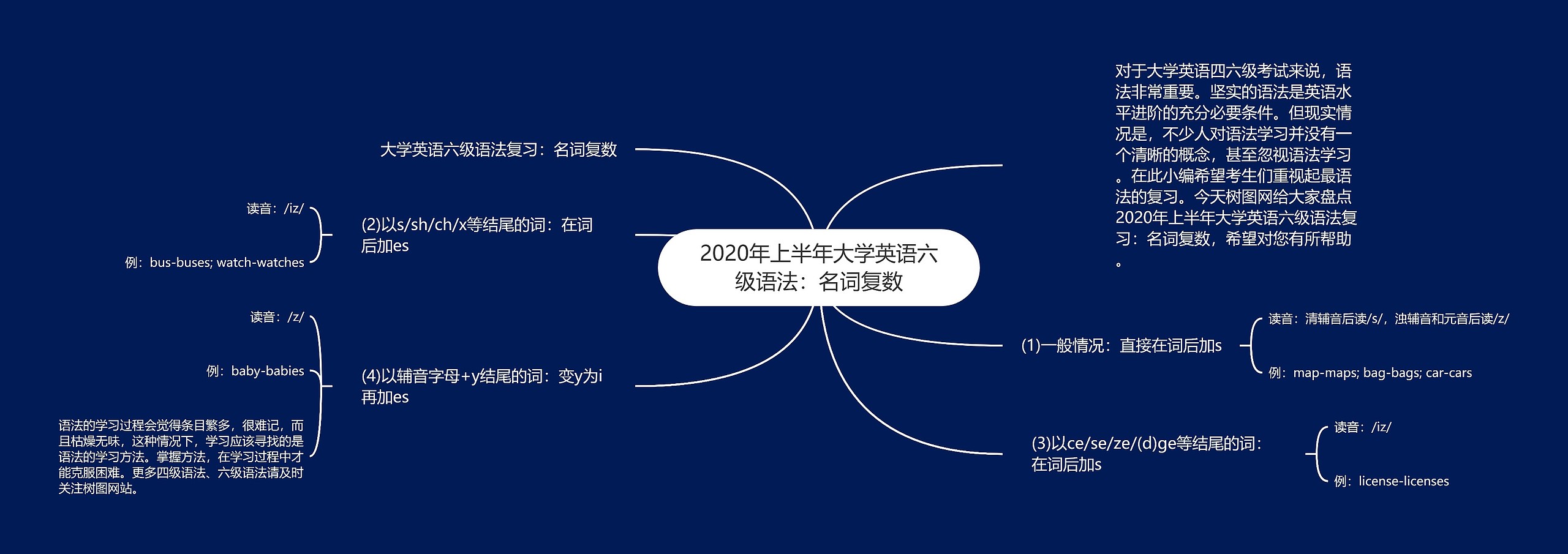 2020年上半年大学英语六级语法：名词复数