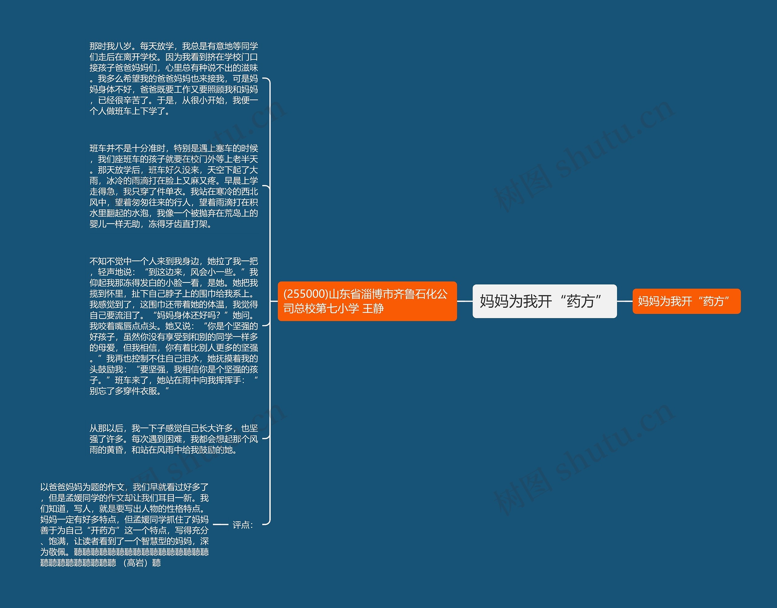 妈妈为我开“药方”思维导图