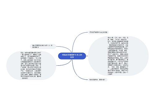 河流在环境保护大会上的发言