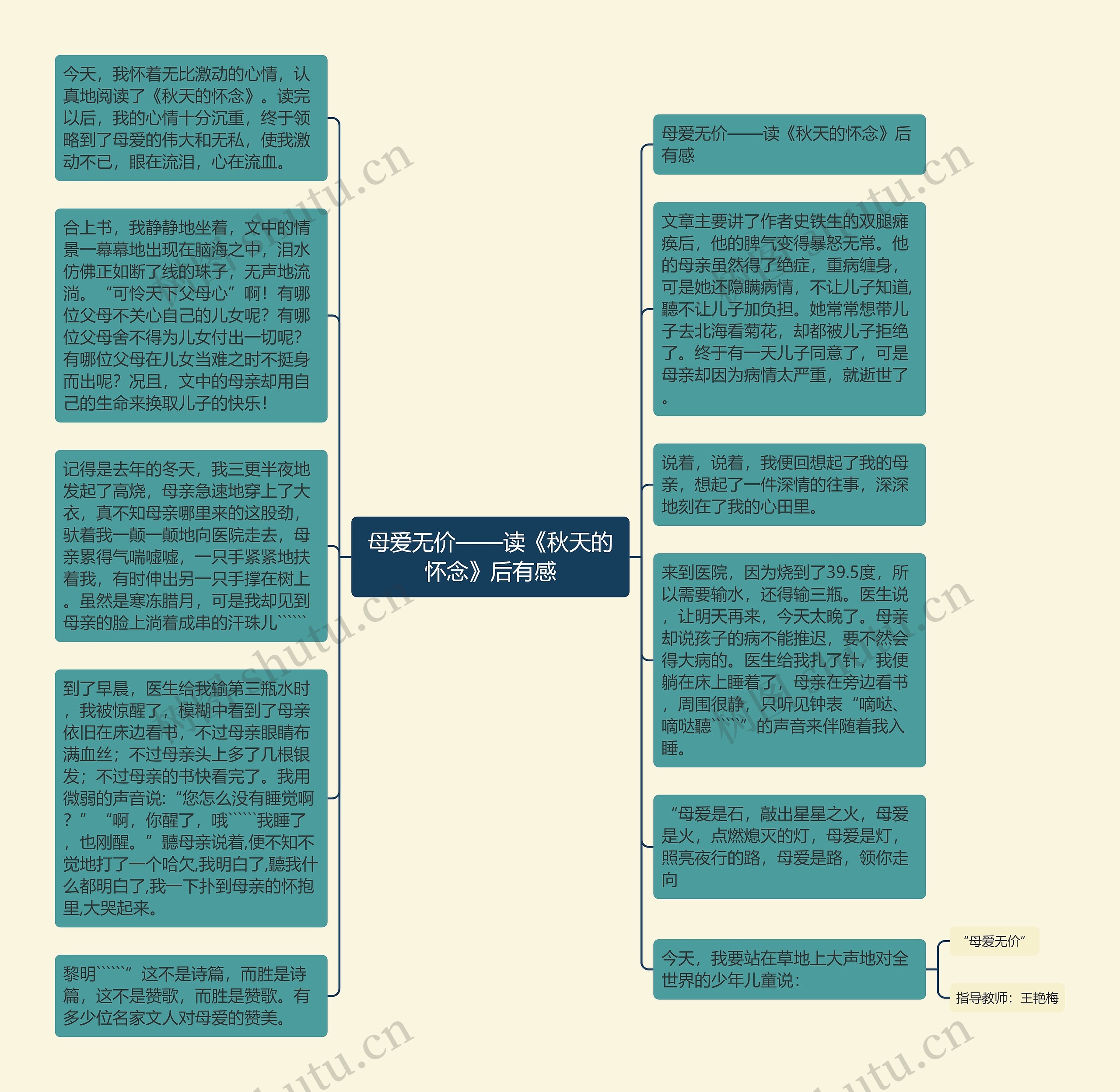 母爱无价——读《秋天的怀念》后有感