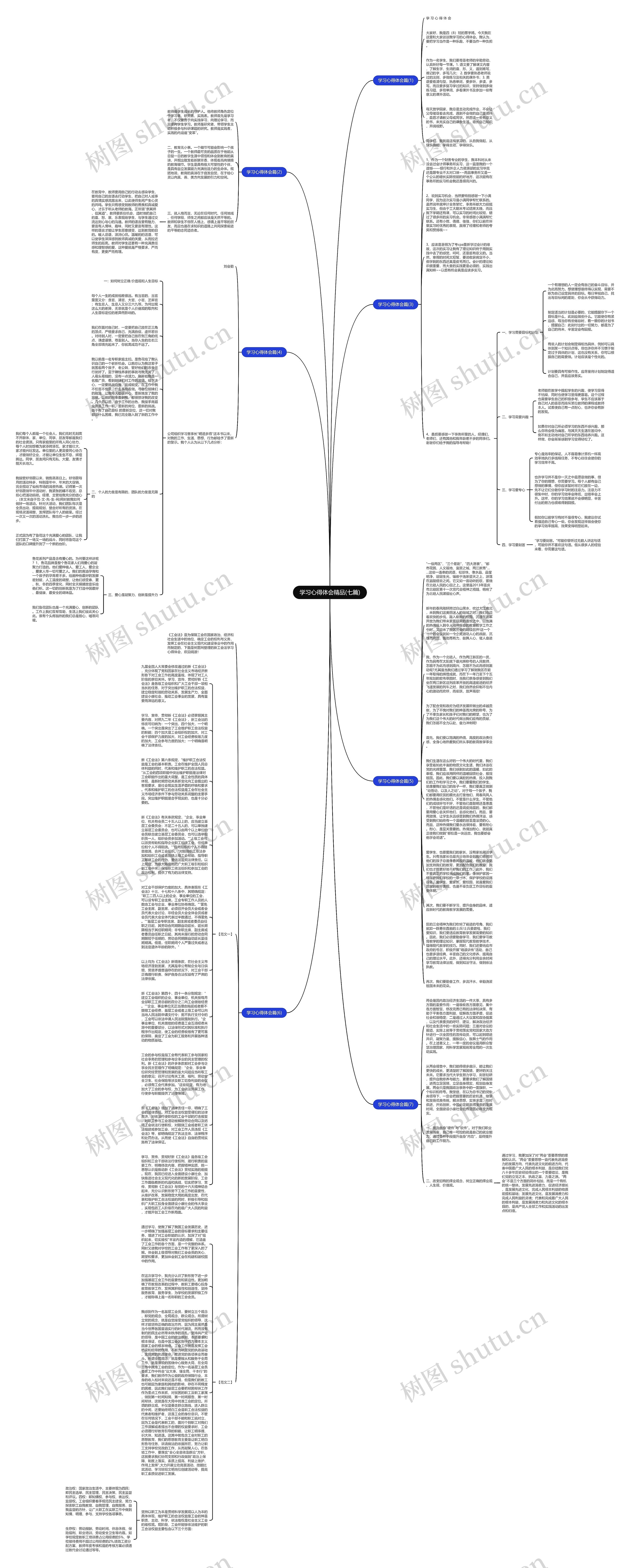 学习心得体会精品(七篇)思维导图